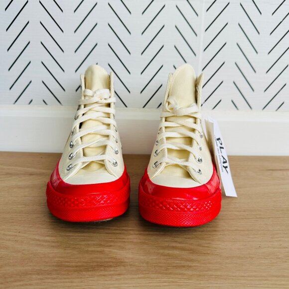 ❤️Converse Chuck All Star 70 Hi Comme des Garcons PLAY 10.5 Womens Shoes A01794C - Picture 7 of 13